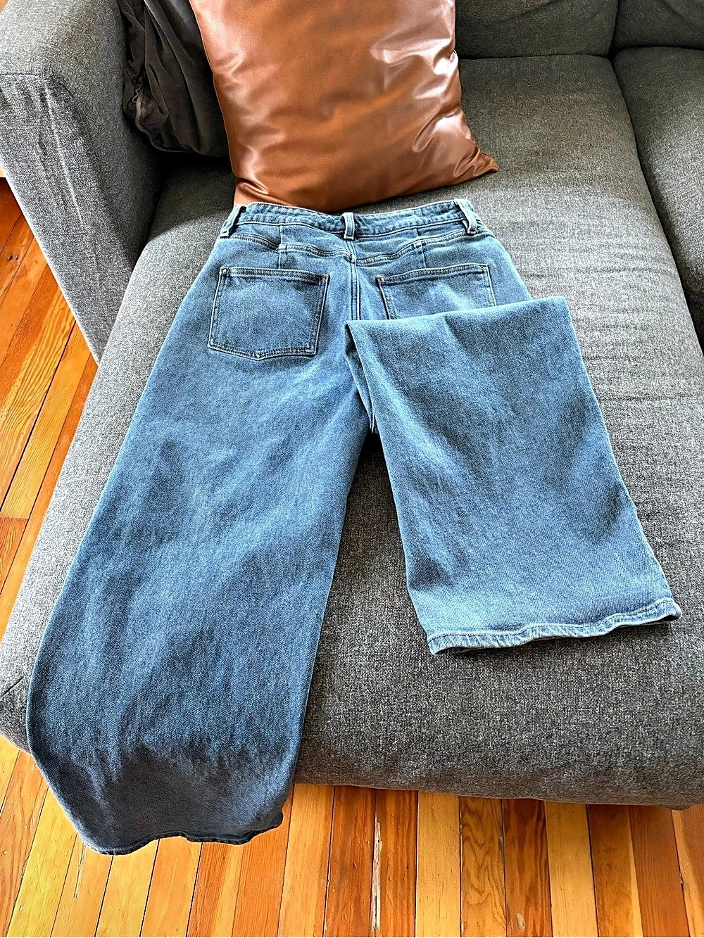 R Jeans Wide Leg Jeans in Blue Waist 29 Petite - Picture 8 of 8